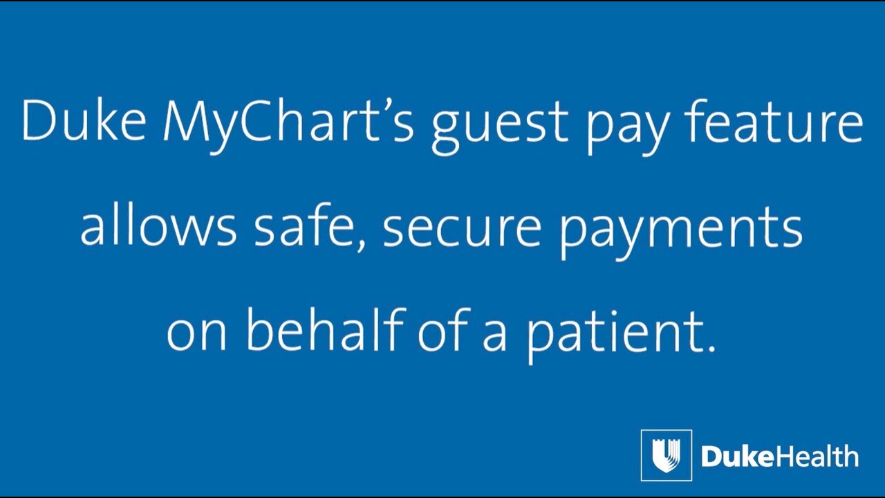 duke mychart pay bill