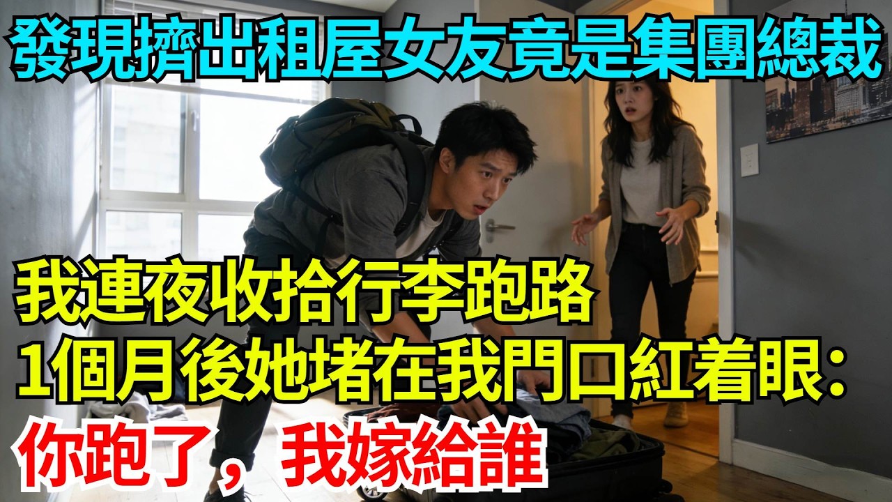 發現擠出租屋的女友竟是集團女總裁，我連夜收拾行李跑路，一個月後她堵在我門口紅着眼：你跑了，我嫁給誰【奇人社會誌】#完結爽文#職場故事#情感故事#總裁小說#女总裁系列#先婚后爱