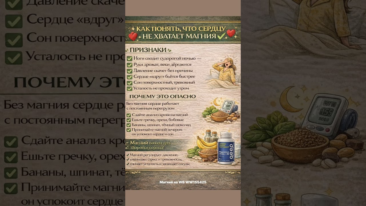 СОХРАНИ СЕБЕ И ОТПРАВЬ БЛИЗКИМ ❤️Магний ЦИТРАТ на WB арт 