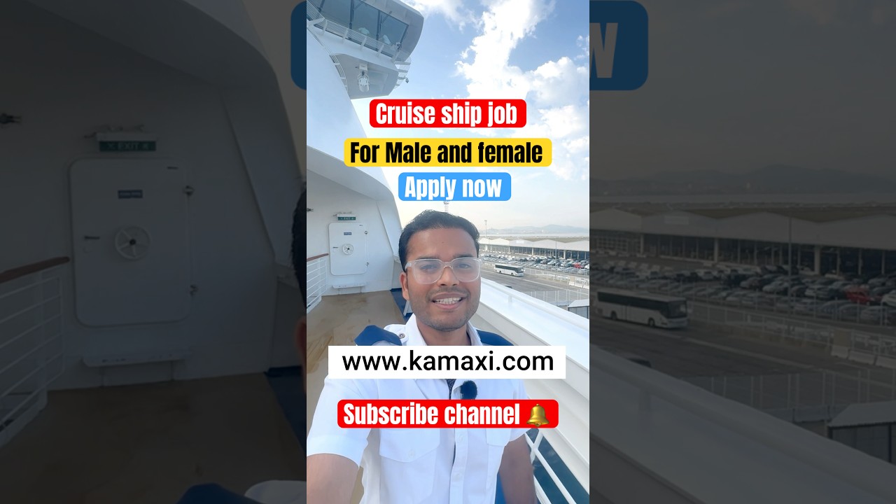 Cruise ship job for male and female. Apply now to get job!  #cruisejob #jobsindia #cruisejobs