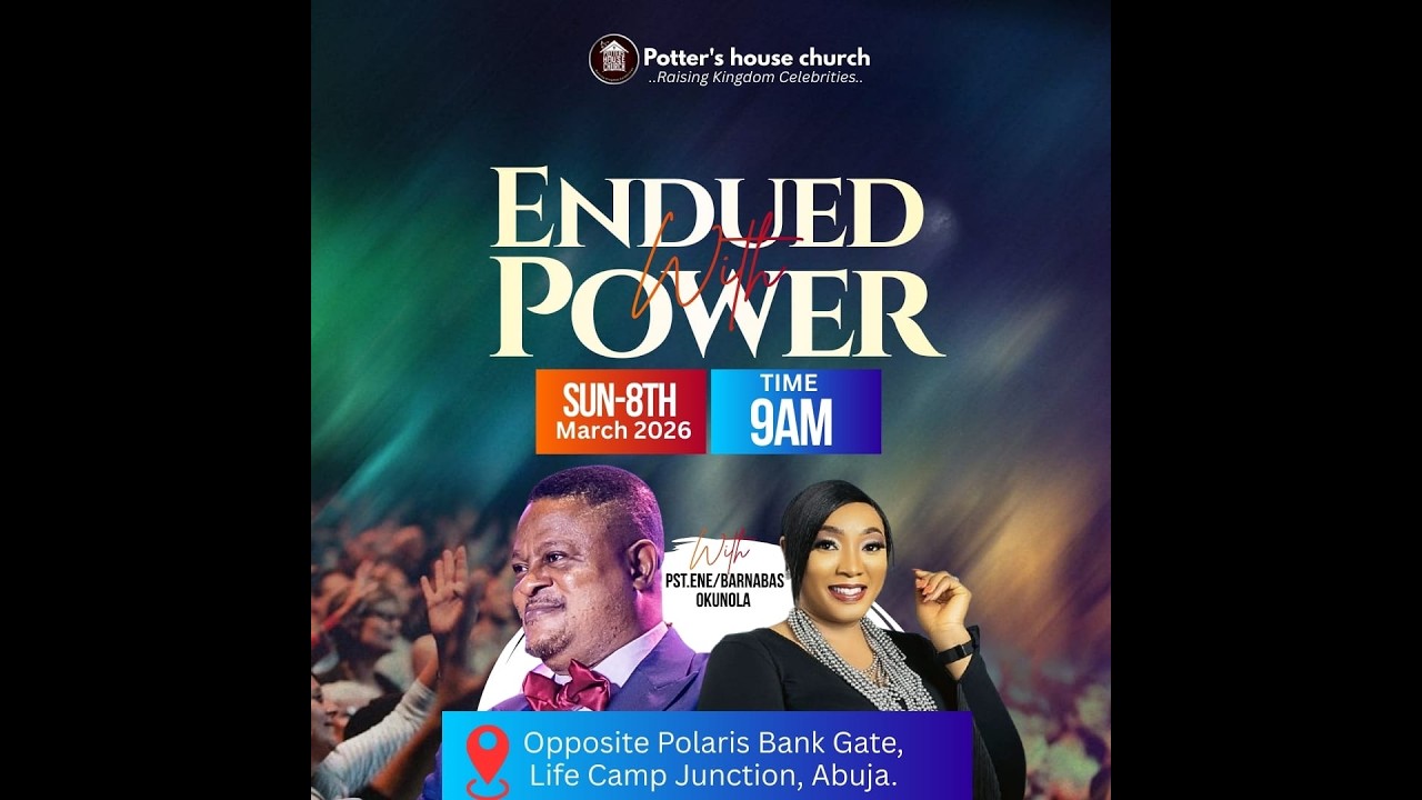Sunday Service 08-03-2026Theme: Endued with Power
