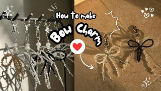 DIY Beaded Bow Charm | Easy Keychain & Accessory Idea