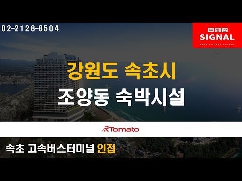 부동산토마토TV 알토마토 rtomato  10/23(수) 부동산시그널 : 속초 해수욕장, 속초 고속버스터미널 인접 강원도 <strong>속초시</strong> 조양동 숙박시설