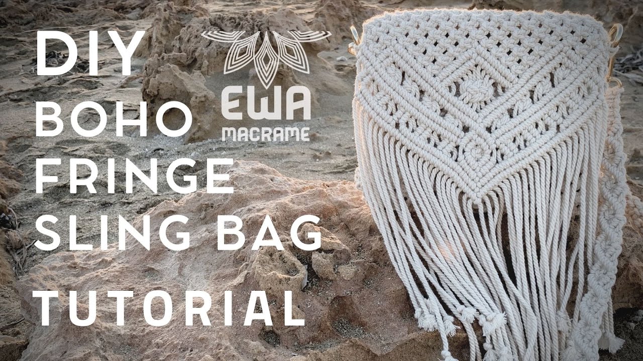 How to make a beautiful long fringe lace purse , boho , hippie bag - YouTube