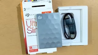Seagate Backup Plus Slim 2TB Portable External Hard Drive Unboxing and Speed Test