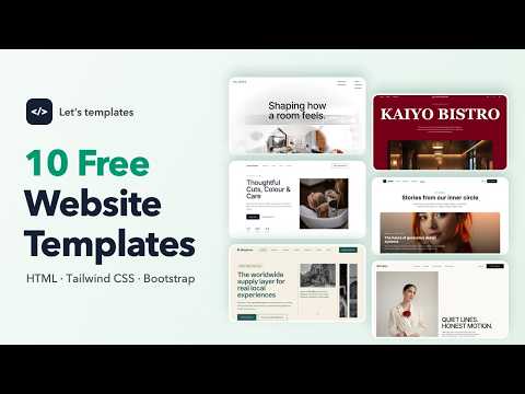 10 Free Website Templates You Can Download Today (HTML, Tailwind & Bootstrap)