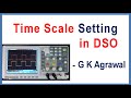 How time scale setting control is done in oscilloscope