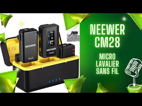 🎙️ NEEWER CM28 : Micro Lavalier Sans Fil, Son Net 48kHz, boitier de charge, Compatible avec Tout