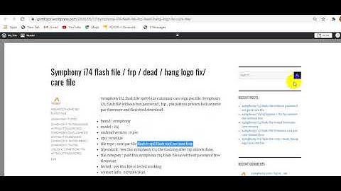 Symphony i74 flash file /i74  frp / i74 dead /i74  hang logo fix/i74 care file download