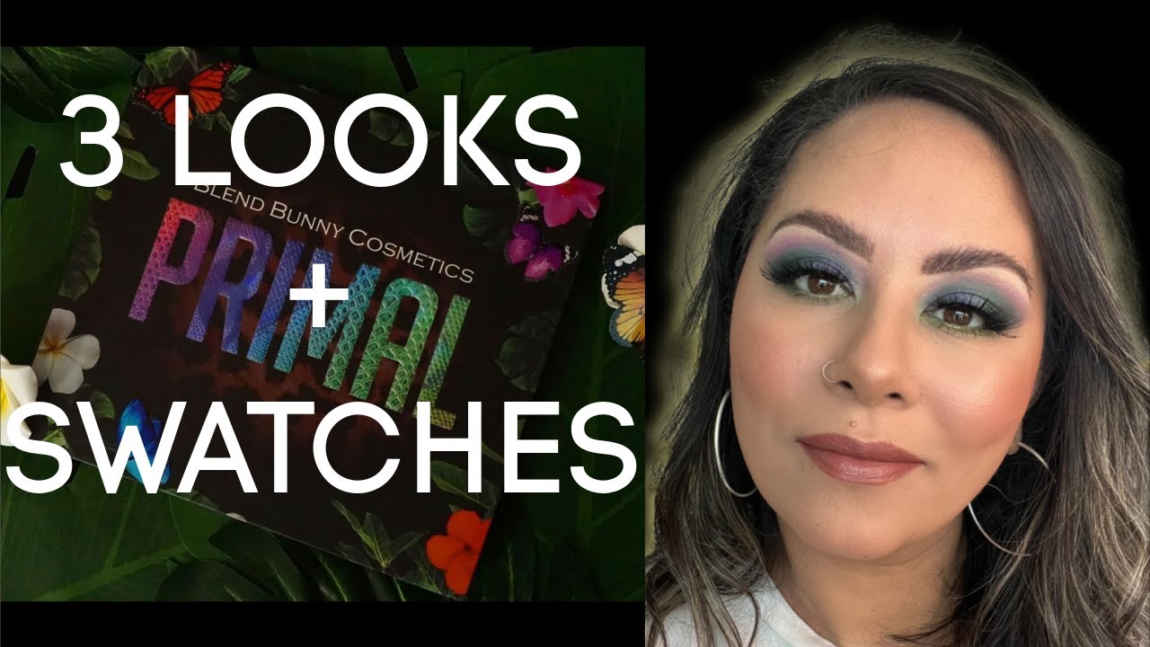NEW Blend Bunny Primal Palette | 3 Looks + Swatches | YADI BEAUTY 