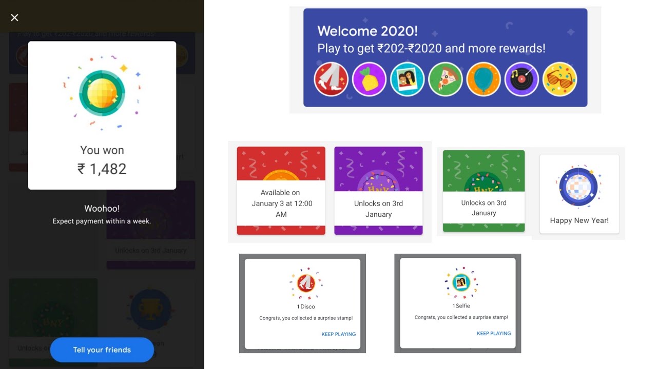 Got 1500rs from Google pay welcome 2020 offer