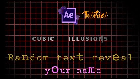 Random text reveal your Name TEXT EFFECT Tutorial (AFTER EFFECTS)