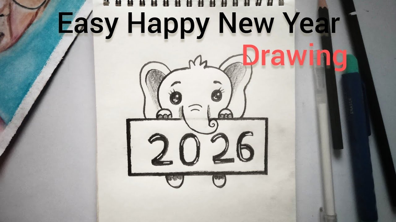 2026 Special Cute Elephant Drawing 🥰 Easy drawing ||