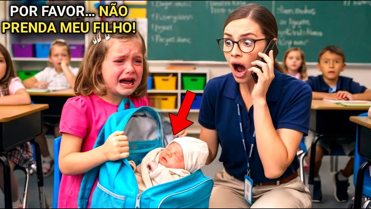 professora via a menina lutar todos os dias com uma mochila pesada  Ela a abriu e ligou para o 192…