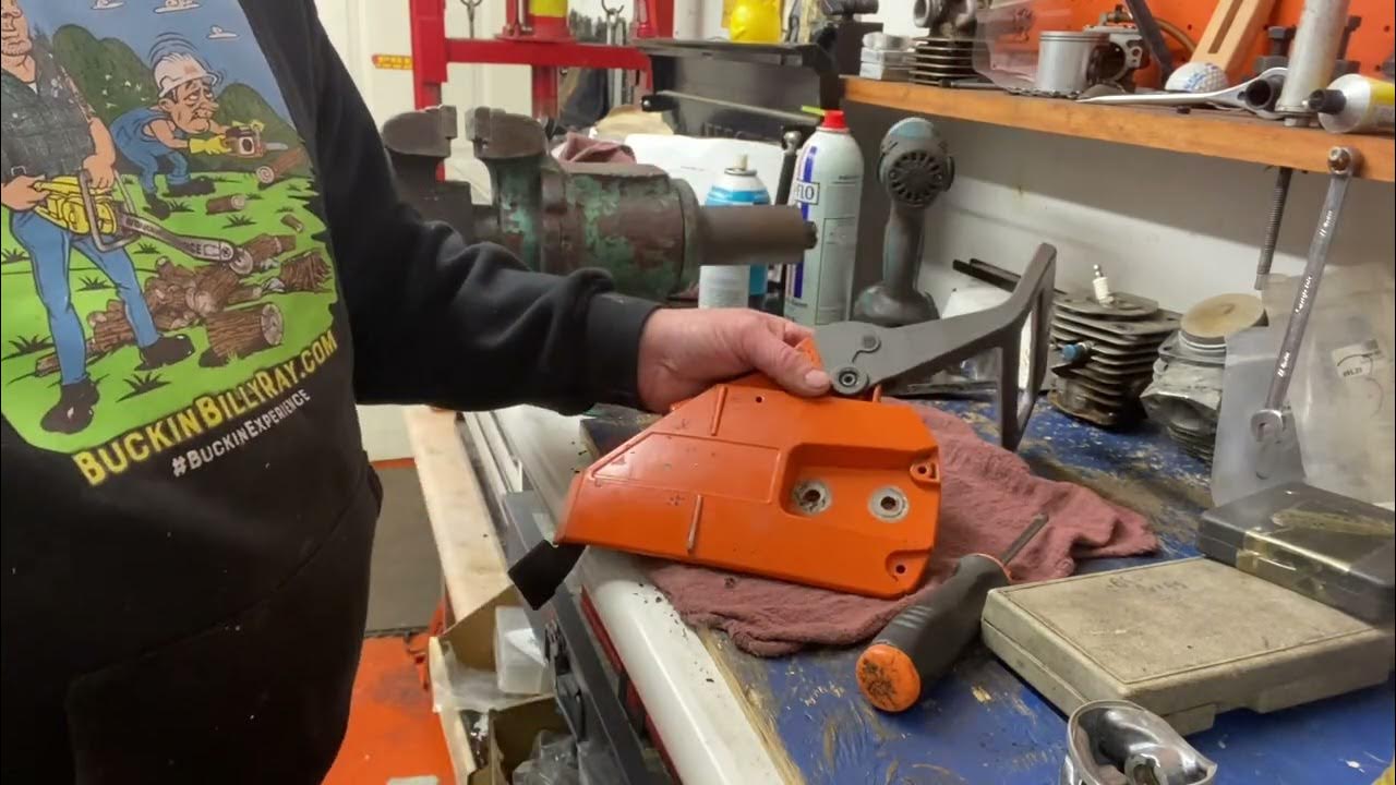 How to rebuild and reset husqvarna chain brakes YouTube