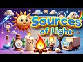 Sources of Light | Where does light come from ? | Natural sources
