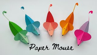 How To Make Easy Paper Mouse Paper Crafts For Kids Paper Craft 1-Minute Video