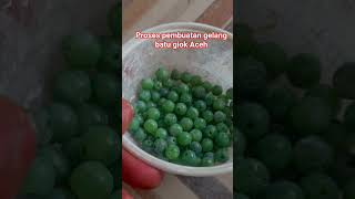 Proses pembuatan gelang batu giok Aceh natural #youtube #jewelry #bracelet #fypyoutube