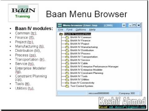 Baan Erp Introduction Youtube