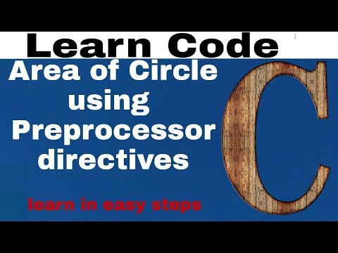 C programme for area of circle using Preprocessor directives