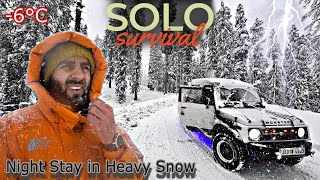 Alone In Heavy Snowfall || Surviving A Solo Night In Heavy Snow || Kashmir || The Umar