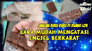 cara mengatasi engsel berkarat kaku dan keras tak bisa dilipat