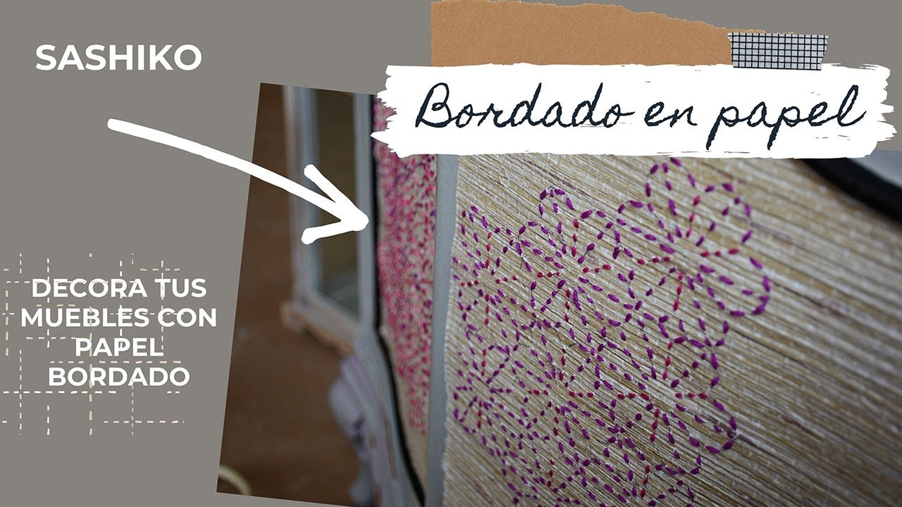 Bordado en papel: Sashiko para decorar muebles
