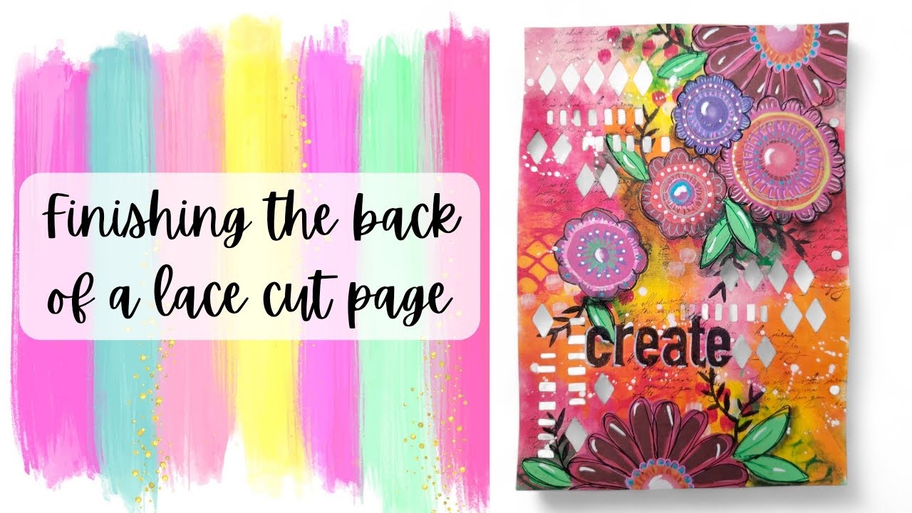 Завершение оформления обратной стороны страницы, вырезанной из кружева.