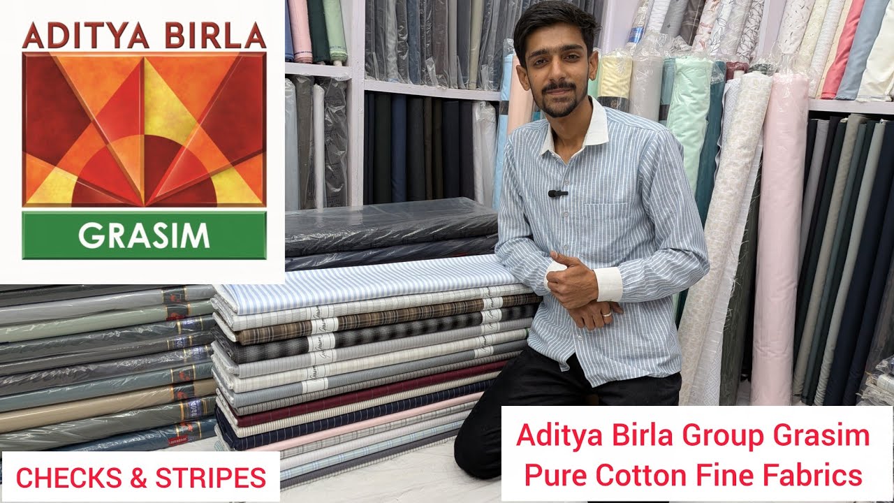Aditya Birla Group Grasim Pure Cotton Fine Fabrics Collection | Checks & Stripes Best Collection 