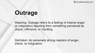 Outrage Meaning