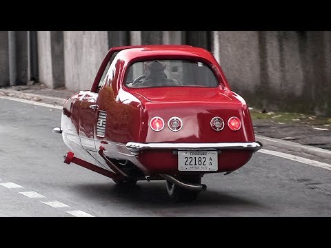 Two-Wheeled, Self-Balancing Gyro-X vehicle from 1967 in action & driving scenes!