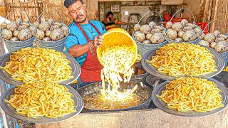 Frying 400 KG Fries Per Day | Asia Biggest French Fries Making Factory | Pakistani Street Food