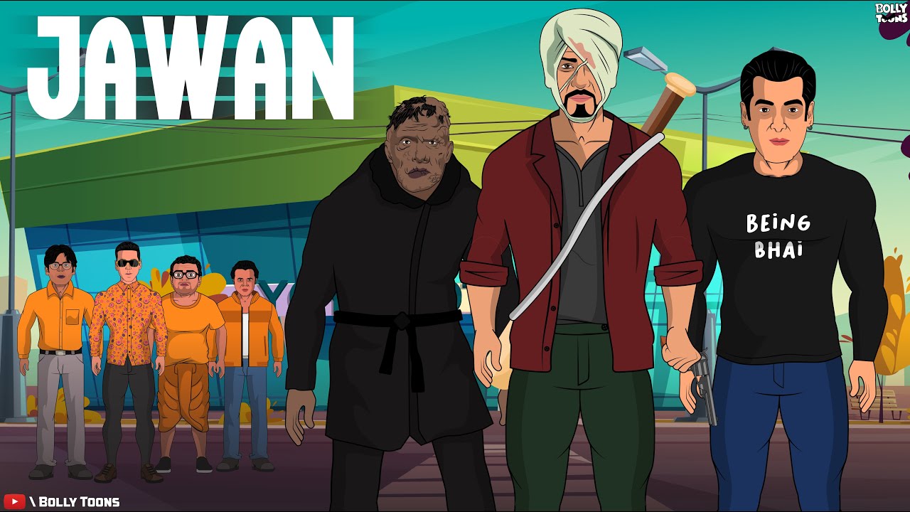 Jawan Animation Spoof : How Salman khan saved Shahrukh khan | Bolly toons