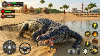Giant Crocodile Attack on Beach 🐊🔥 | Crocodile Games 3D Animal Simulator screenshot 2