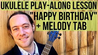 How to play Happy Birthday on Ukulele (Rock n Roll Style, Melody Tab & Chords on Screen)