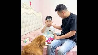 Do you envy the boy for having such a guardian?#pets #cute #shorts #funny