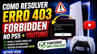 プレイステーション5 HOW TO FIX PS5 403 FORBIDDEN ERROR + YOUTUBE! ✓ 2026 METHOD - YouTube