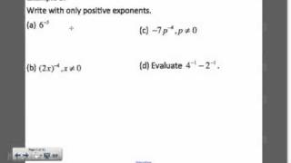 Integer Exponents