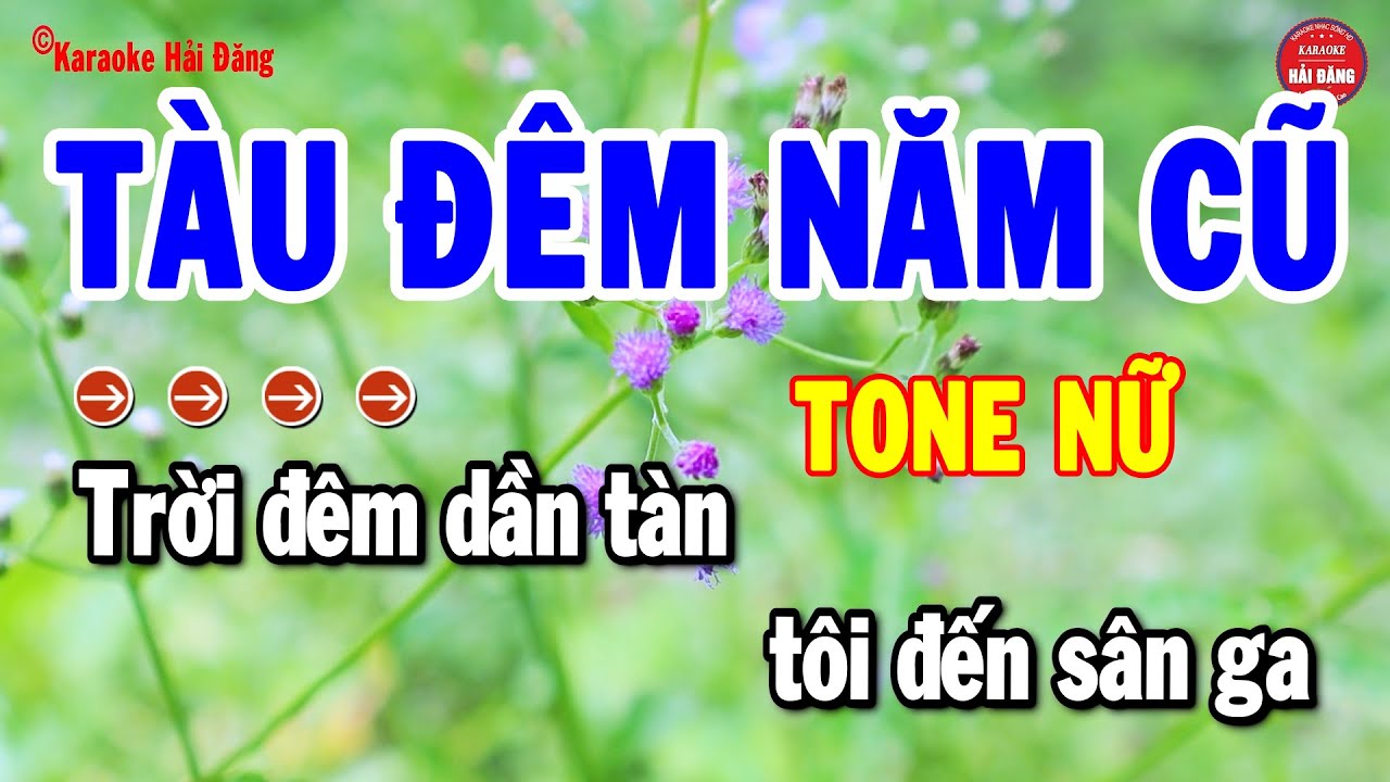 Karaoke Tàu Đêm Năm Cũ Tone Nữ Nhạc Sống Hay | Hải Đăng