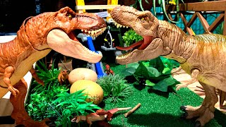 【恐竜】ティラノサウルスVSティラノサウルス　ジュラシックワールドでは実現しなかった戦いをマテルフィギュアで再現
