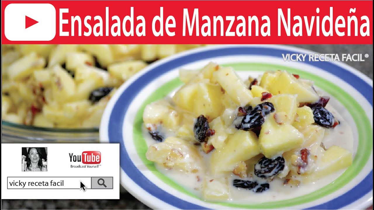 ENSALADA DE MANZANA NAVIDEÑA | Vicky Receta Facil | VICKY RECETA FACIL