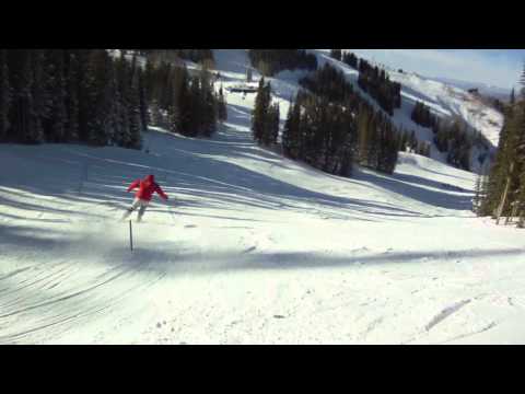 Skiing with fastest ski instructor Christian Messn...