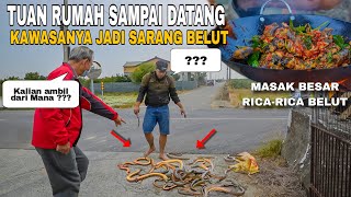 The landlord came and his area became an eel nest. Kevin cooked a big meal.