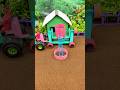 😱Real Working Mini Tractor Making Cement Pillar | Amazing DIY Construction Machine🚜#shorts