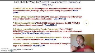 Content Curation Success Formula Review 2017 - Best Content Source for Your Blog - Really? - youtube