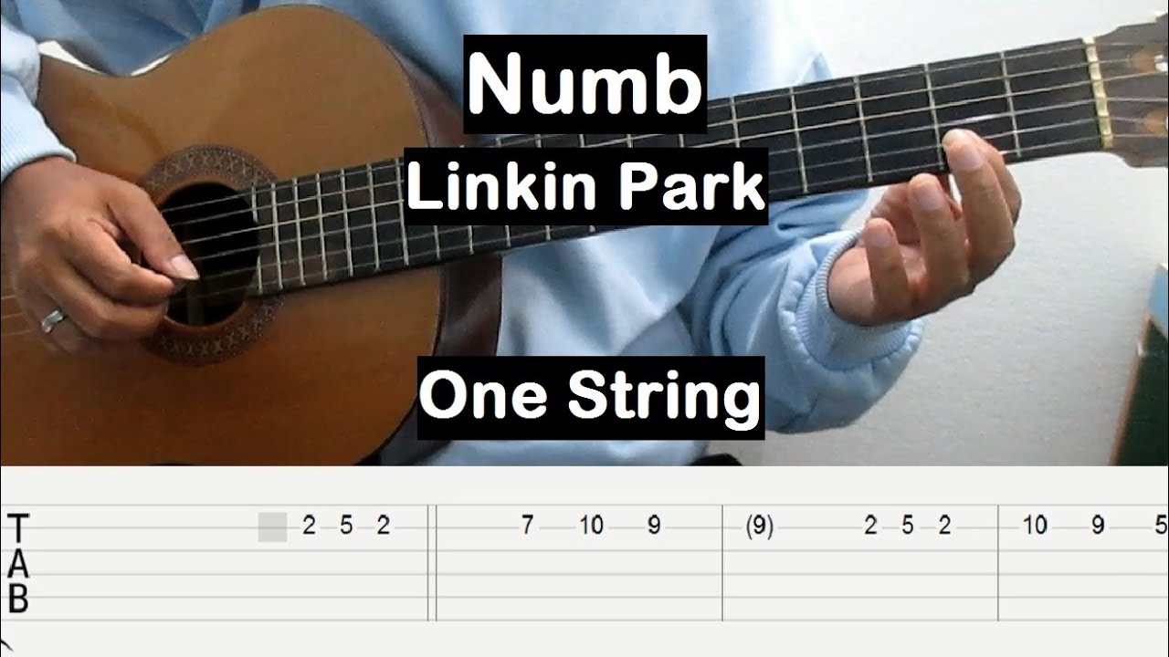 Linkin Park Numb Guitar Tutorial One String Guitar Tabs Single String linkin-park-numb-guitar-tutorial-one-string-guitar-tabs-single-string