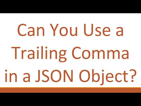 Can You Use a Trailing Comma in a JSON Object?