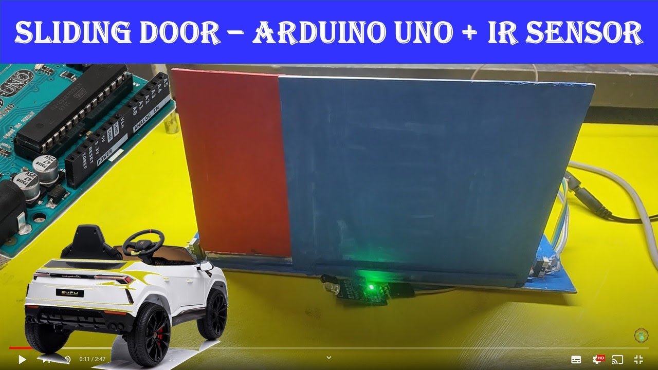 Sliding Door Arduino UNO IR Sensor | automatic sliding door arduino ...