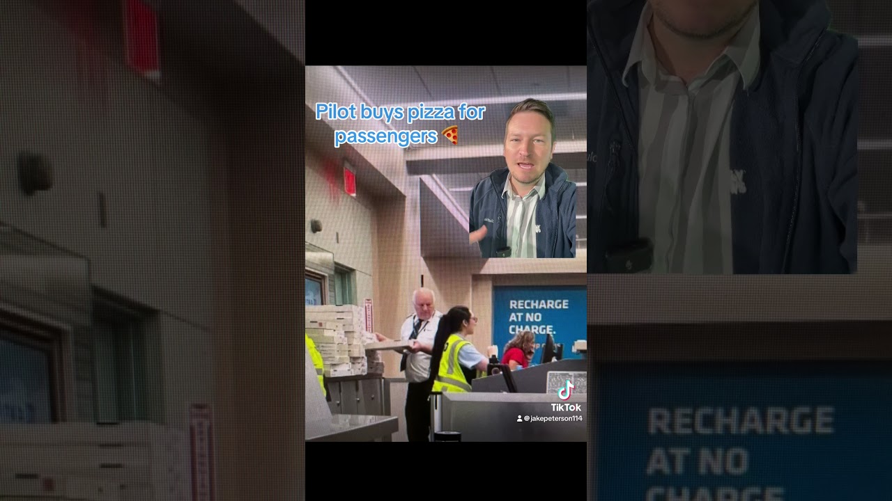 United Pilot buys pizza for stranded passengers 