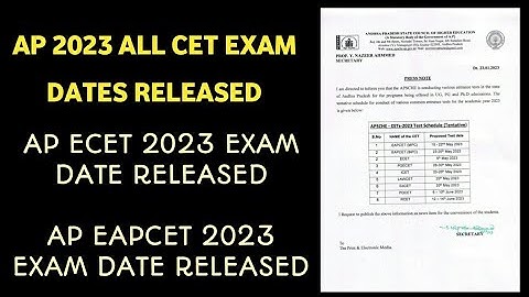 ap Ecet 2023 date released| ap all cets 2023 dates released| ap eapcet 2023 date released|